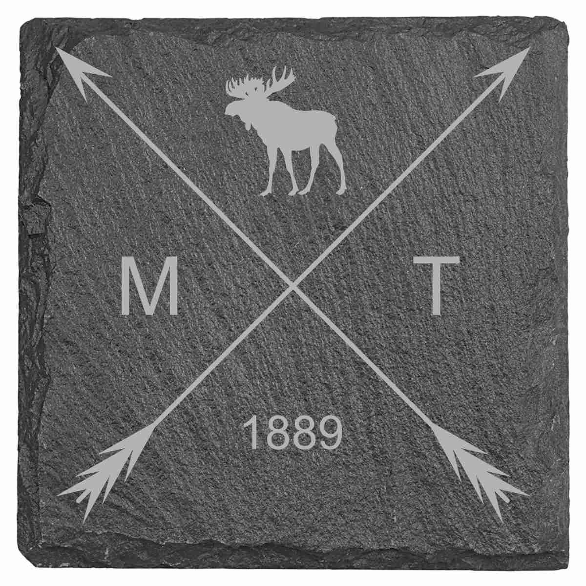 Slate Coasters - Montana Themed