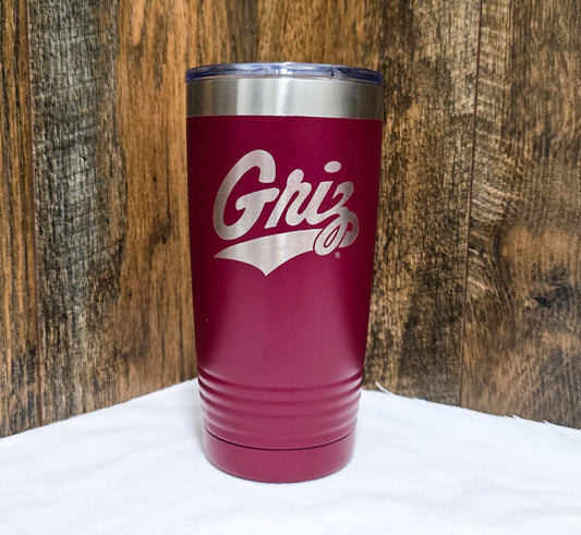 University of Montana Griz 20oz Tumblers - NCAA Licensed