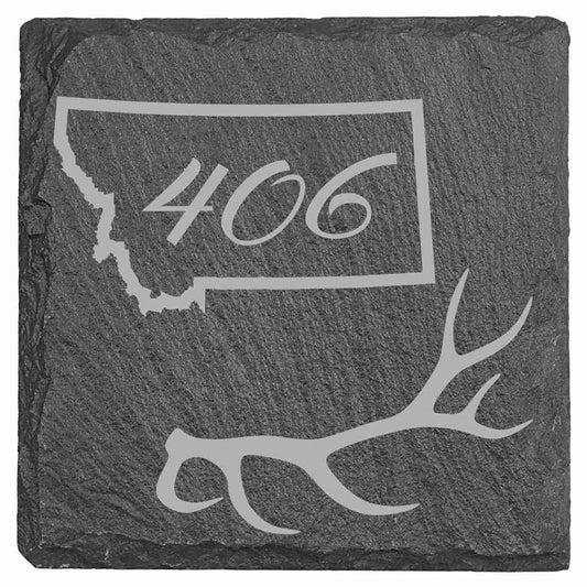 Slate Coasters - Montana Themed