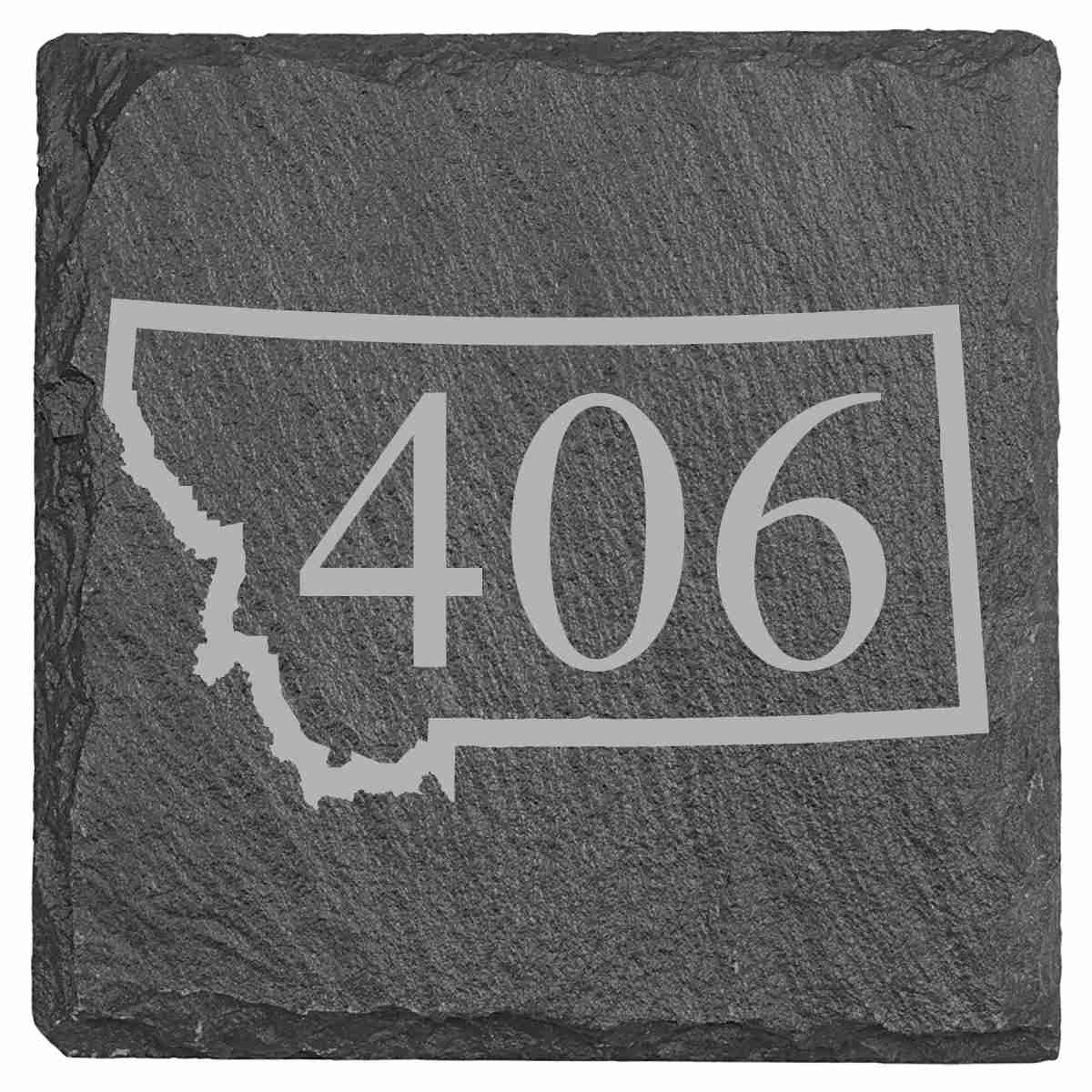 Slate Coasters - Montana Themed