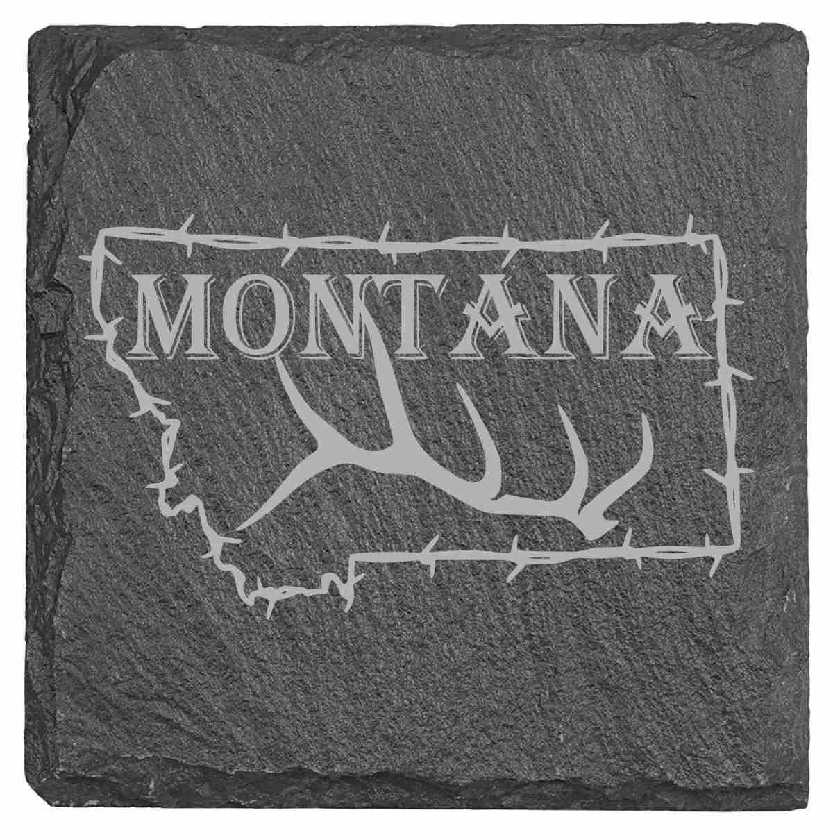 Slate Coasters - Montana Themed