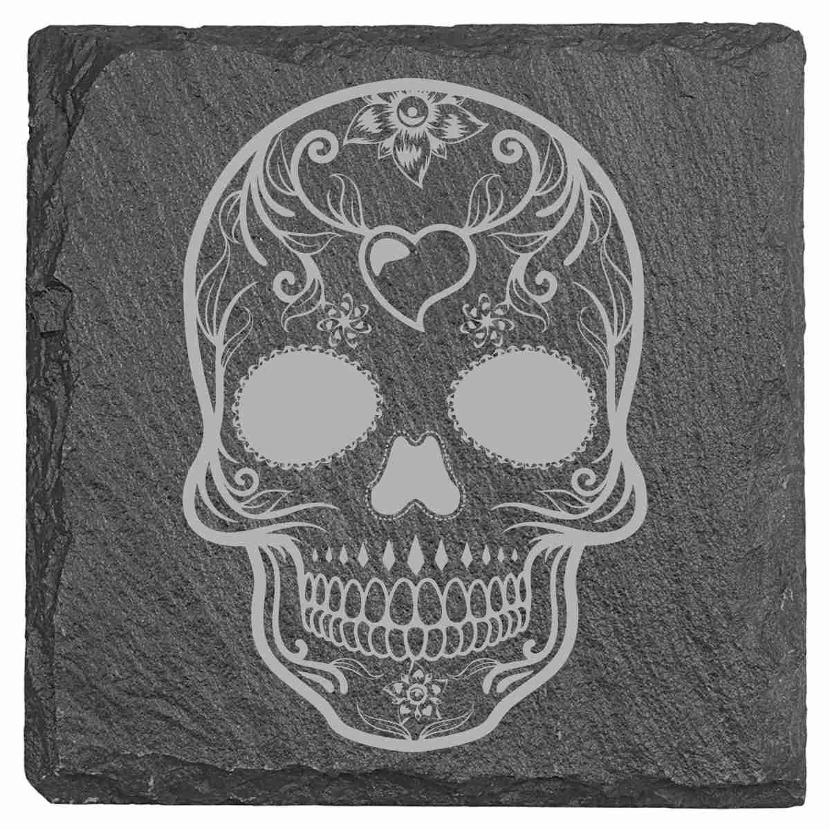 Slate Coasters - Sugar Skulls