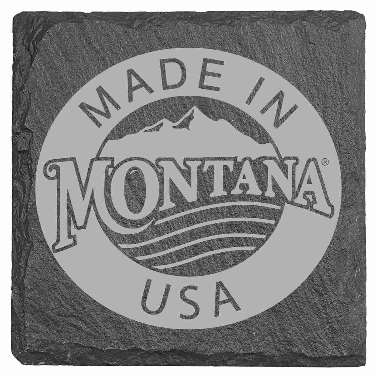 Slate Coasters - Montana Themed