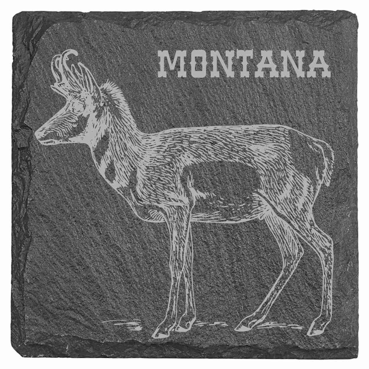 Slate Coasters - Montana Themed