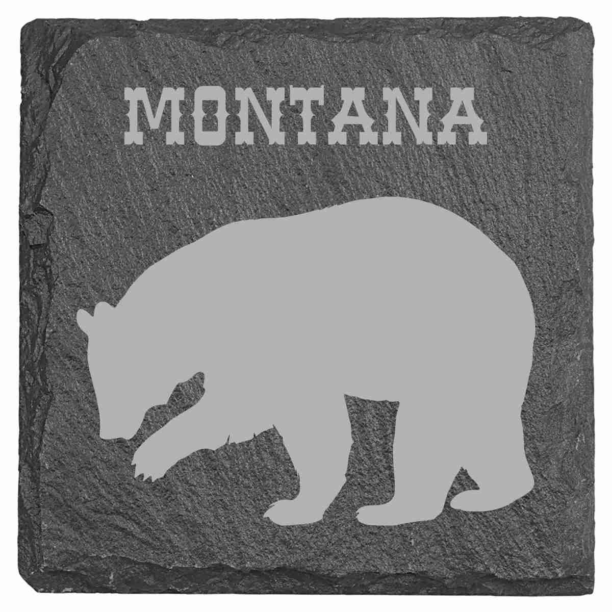 Slate Coasters - Montana Themed