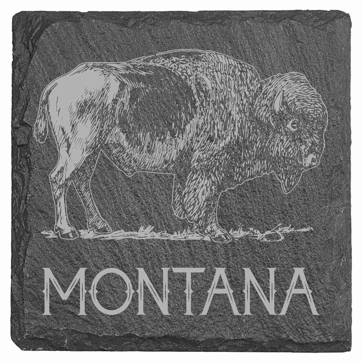 Slate Coasters - Montana Themed