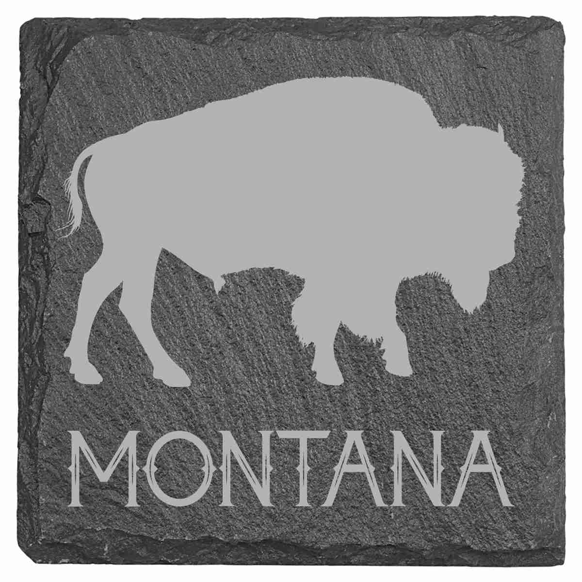 Slate Coasters - Montana Themed