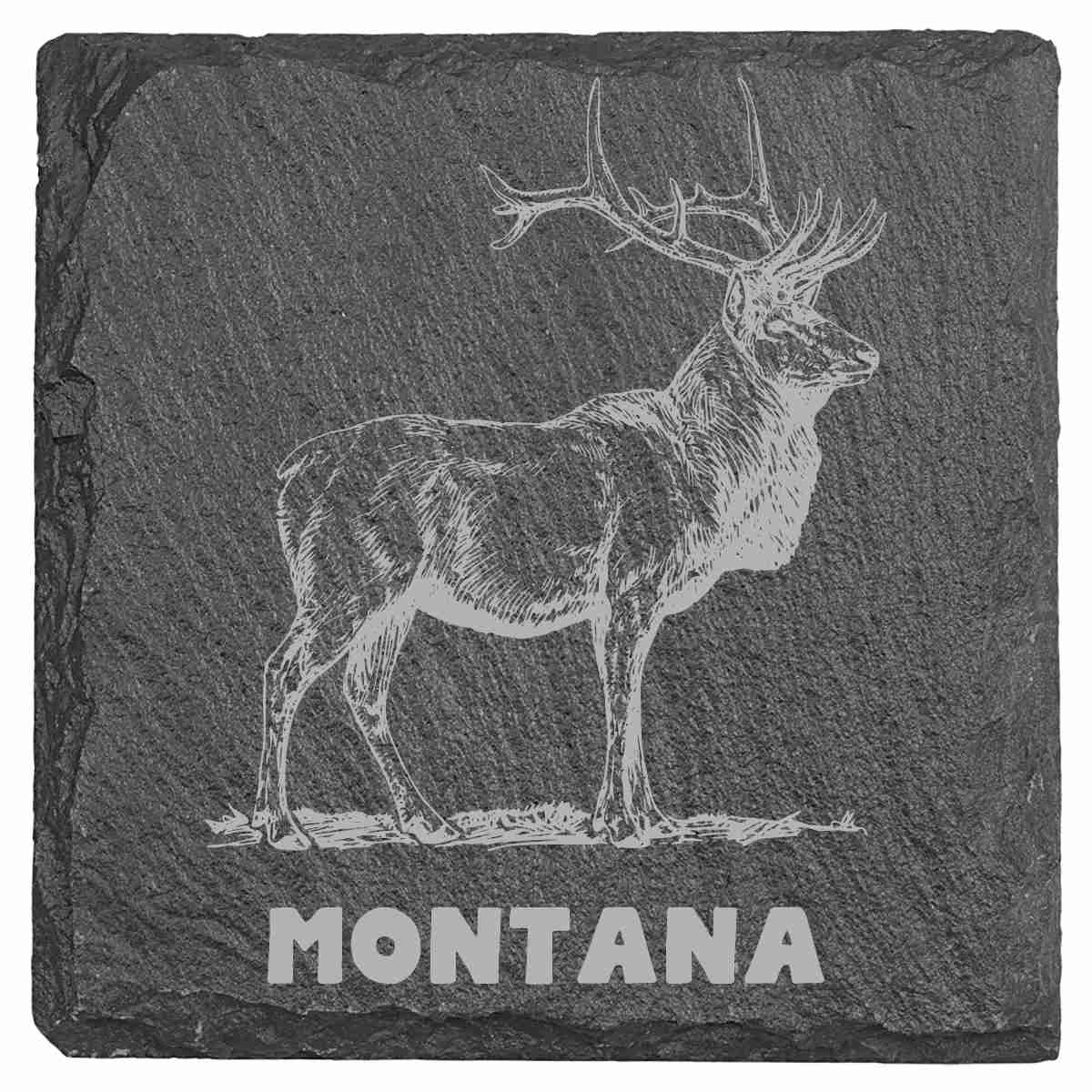 Slate Coasters - Montana Themed