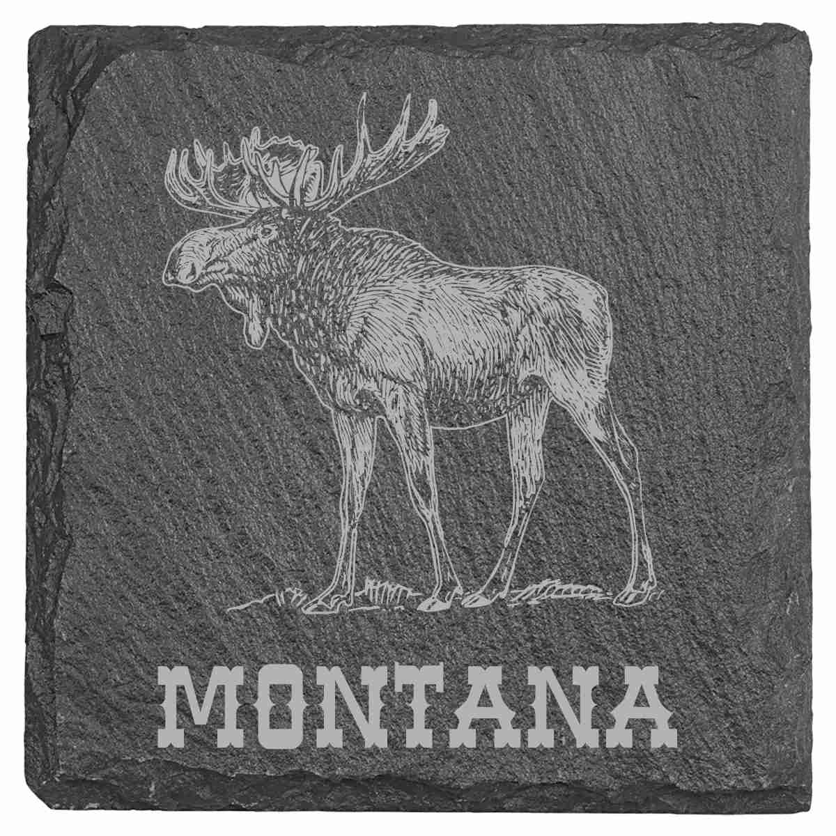 Slate Coasters - Montana Themed