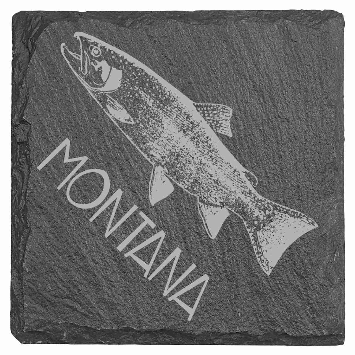 Slate Coasters - Montana Themed