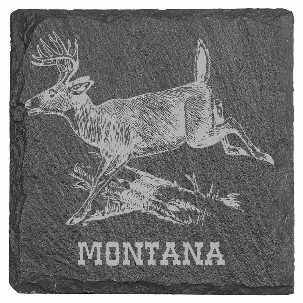 Slate Coasters - Montana Themed