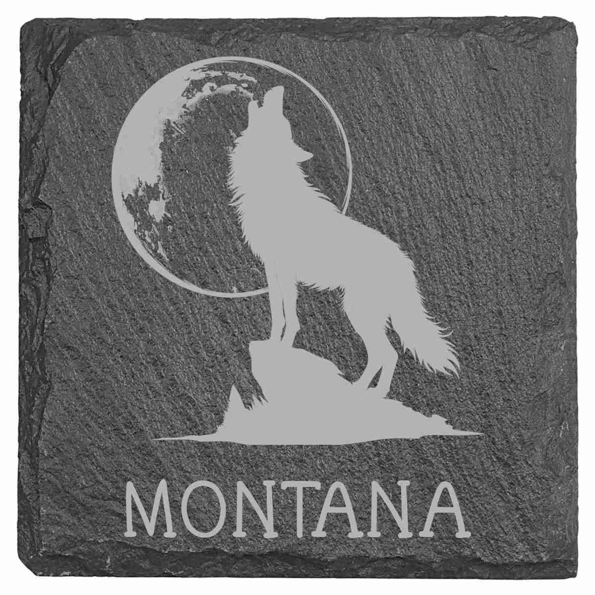 Slate Coasters - Montana Themed