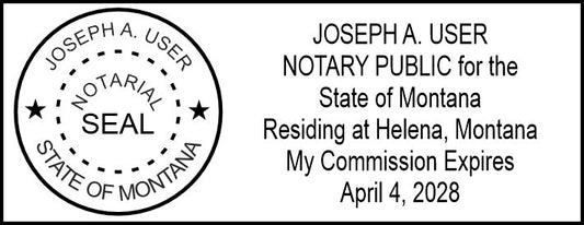 State of Montana Notary Stamp