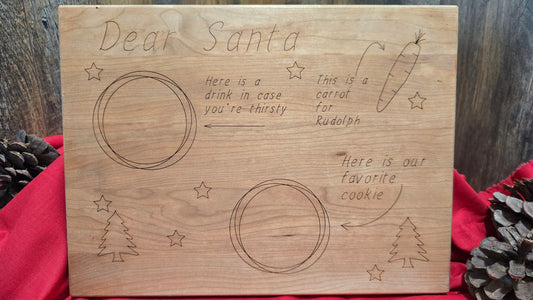 Santa's Special Delivery: Personalized 9x12 Cherry Santa Board