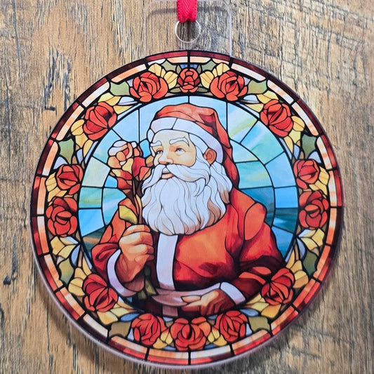 Stained Glass Effect UV-Printed Acrylic Christmas Ornaments