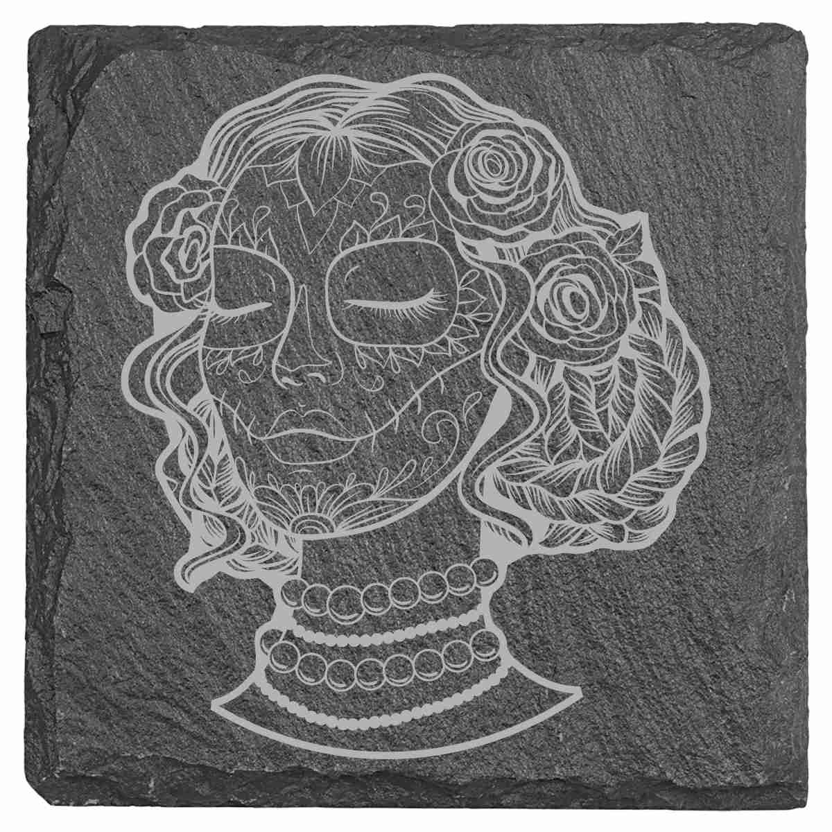 Slate Coasters - Sugar Skulls